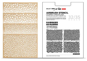 Airbrush stencil leoparo camouflage (including 4 sheets)