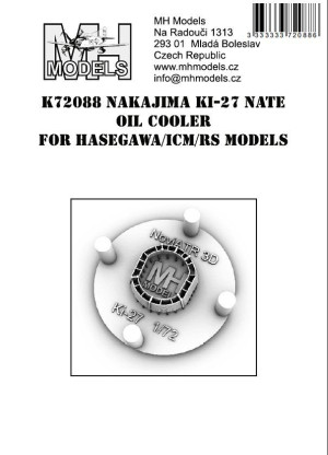 Nakajima Ki-27 Nate Oil Cooler For Hasegawa/ICM/RS Models