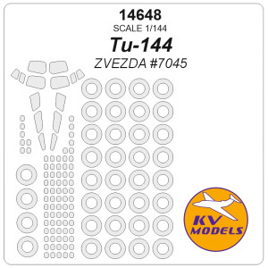 Tupolev Tu-144 - Mask Set (for Zvezda 7045 Kit)