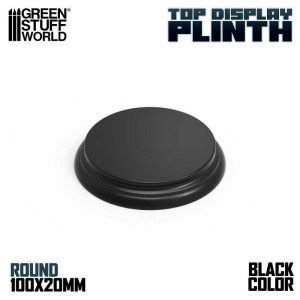 Round Wood Display Base 10cm - Black