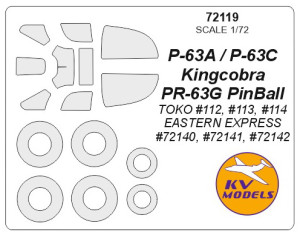 P-63A/C Kingcobra / PR-63G PinBall (TOKO/ EASTERN EXPRESS) + wheels masks