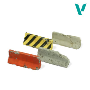 Damaged Concrete Barriers