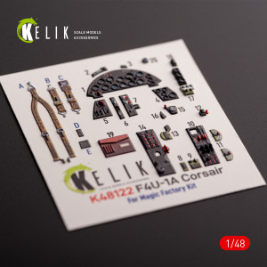 F4U-1A Corsair - Interior 3D Decals For Magic Factory Kit