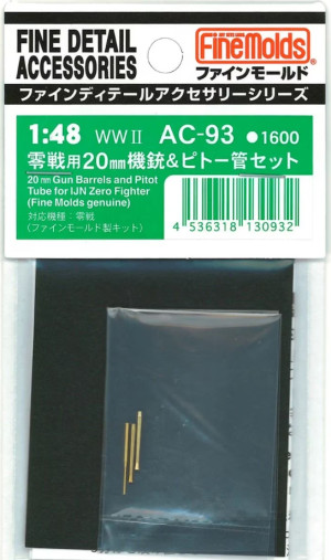 Replacement 20 mm Gun Barrels and Pitot Tube for IJN Zero Fighter