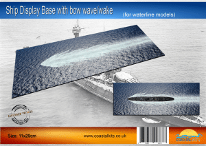 Ship Display Base for waterline models with waves 290 x 110mm