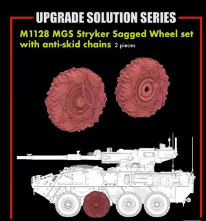 M1128 MGS Stryker - Sagged Wheel Set with Anti-Skid Chains (2 pcs)