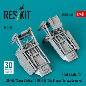 Pilot Seats For CH-53E 'Super Stallion' & MH-53E 'Sea Dragon' For Academy Kit (2pcs) (3D Printed)