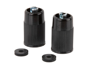 SET - Bakelit Ventilkappen schwarz
