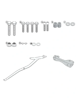 Stelaż pod kufer centralny Monokey, Monolock Kappa Honda CB 650 F (14-18)/ CBR 650 F (14-16) [bez płyty montażowej]