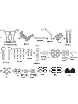 Gmole górne Kappa Yamaha Tenere 700 (25-) czarne