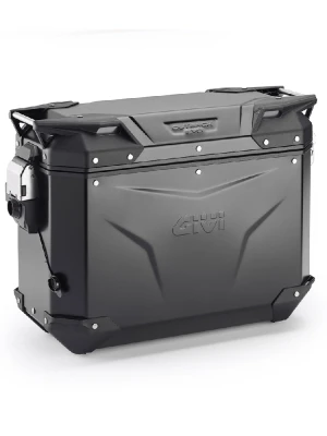 Kufer boczny GIVI Trekker Outback Evo Smart 37 aluminiowy, czarny [na prawą stronę; poj.: 37 l; bez wkładki SLR]