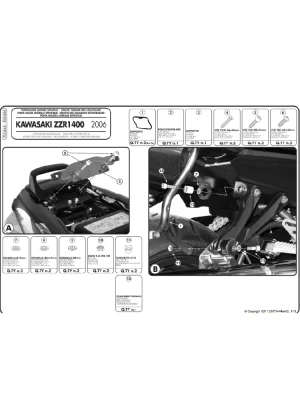 Stelaż kufrów bocznych Monokey Side Kappa Kawasaki ZZR 1400/ ZX-14 (06-11)