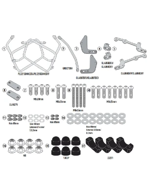 Stelaż kufrów bocznych Monokey Kappa KL One-Fit Yamaha Tracer 9/ GT (21-24)/ GT+ (23-24)
