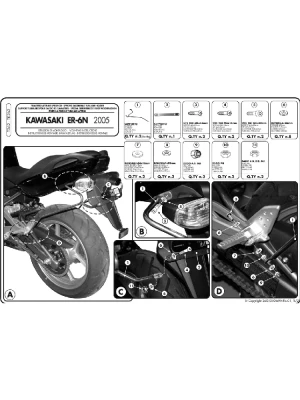 Stelaż pod sakwy motocyklowe Kappa Kawasaki ER 6n/ ER 6f 650 (05-08)