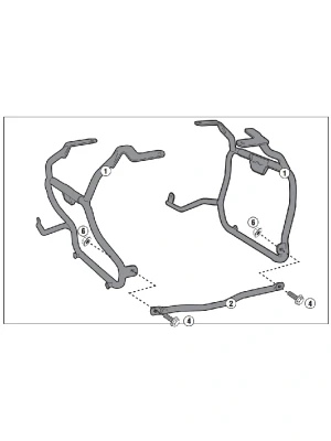 Stelaż kufrów bocznych Monokey Side Kappa Suzuki DL 650 V-Strom L2-L3-L4-L5-L6 (11-16)