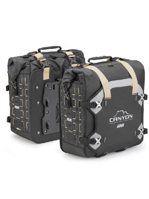 Sakwy motocyklowe GIVI GRT709B Canyon wodoodporne, czarne [pojemność: 2 x 35l]