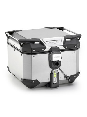 Kufer centralny GIVI Monokey Trekker Outback EVO SMART 42 aluminiowy, srebrny [bez wkładki SLR; pojemność: 42l]
