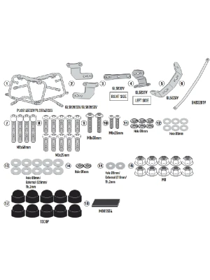 Stelaż kufrów bocznych Monokey Cam-Side Kappa KL One-Fit BMW F 900 GS (24-) [mocowany za pomocą adaptera]