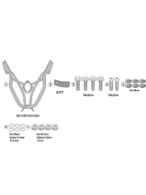 Stelaż pod kufer centralny Monokey, Monolock Kappa BMW R 1300 GS (23-) czarny