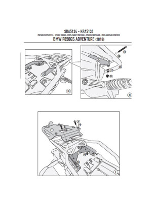 Stelaż pod kufer centralny Monokey Kappa BMW F 850 GS Adventure (19-23)/ 900 GS Adventure (24-)
