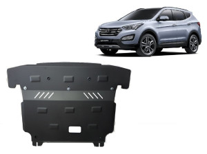 Scut Protection Motor, Versnellingsbak en Radiator Beschermplaat voor Hyundai Santa Fe - (2012-2018)