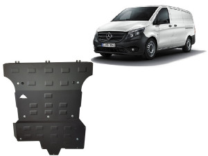 Scut Protection Motor, Versnellingsbak en Radiator Beschermplaat voor Mercedes Viano W447, 2.2 D, 4x4 - (2014-2020)
