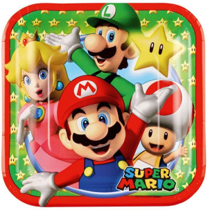 Πιάτα 18εκ. Super Mario 8Τμχ (M9901536)