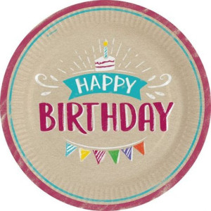 Πιάτα 23εκ. Birthday Party 8Τμχ (M9904389)
