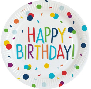 Πιάτα 23cm Confetti Birthday-8 Τμχ (M990634466)