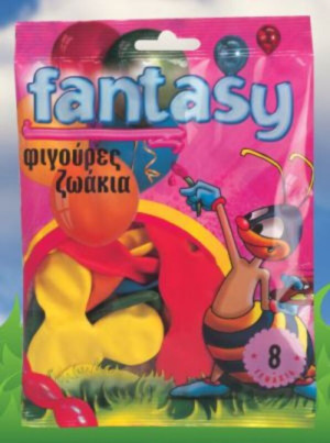 Μπαλόνια Fantasy Ζωάκια 8 Τμχ (161018)