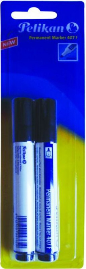 Pelikan Μαρκαδόροι Οινοπνεύματος 407F - Μαύρο 2Τμχ (963447)