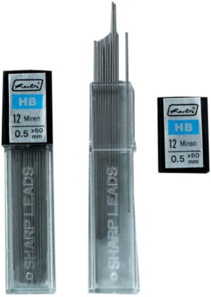 Herlitz Μύτες Μηχανικού Μολυβιού HB 0.5mm-2x12Τμχ (8675217)