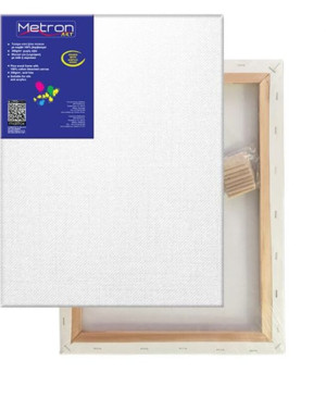 Metron Τελάρο Μουσαμάς Βαμβακερό Απλό 20x20cm (721.20-20)