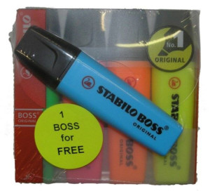 Stabilo Υπογραμμιστής Boss Σετ 4 Τμχ + 1 Δώρο (01070004)