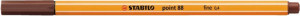 Stabilo Μαρκαδόρος Point 88/45 Brown (01088045)