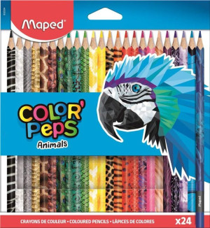 Maped Ξυλομπογιές Άγρια Ζώα-24Τμχ (832224)