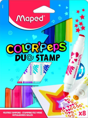 Maped Μαρκαδόροι Διπλοί Με Σφραγίδες-8Τμχ (846808)