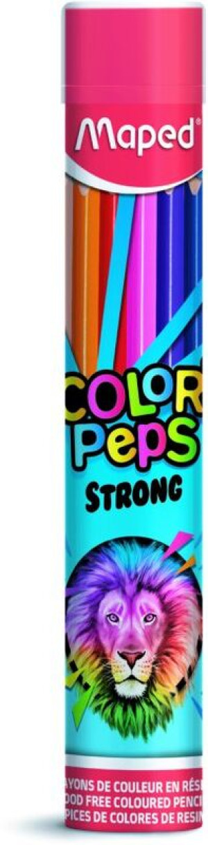 Maped Ξυλομπογιές Color' Peps Σε Μεταλλικό Κυλινδρικό Κουτί-12Τμχ (862744)