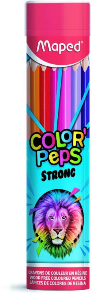 Maped Ξυλομπογιές Color' Peps Σε Μεταλλικό Κυλινδρικό Κουτί-24Τμχ (862745)