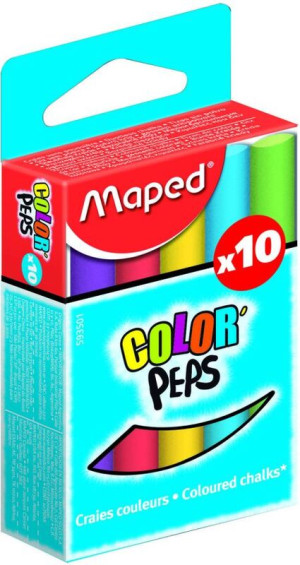 Maped Κιμωλίες Χρωματιστές 10Τμχ (593501)