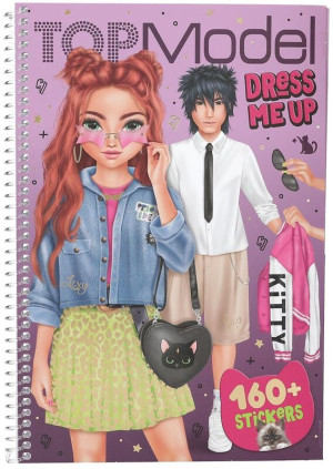 Top Model Μπλοκ Με Αυτοκόλλητα-Dress Me Up Rebel Kitty (D13387)