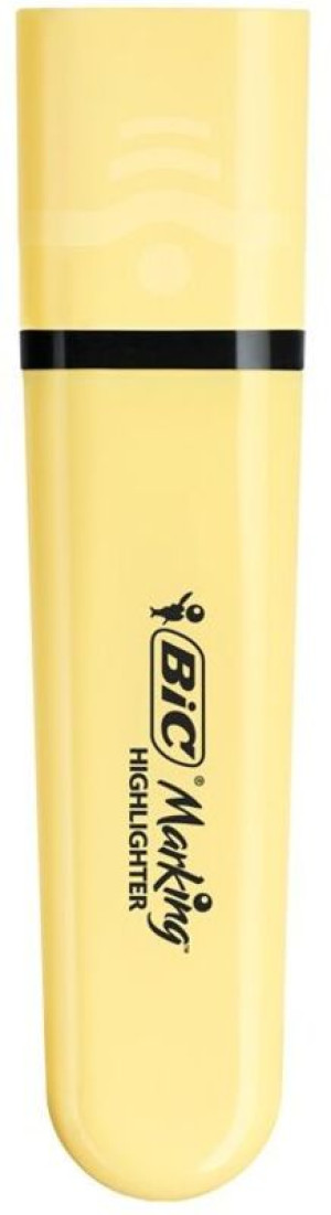 Bic B.Υπογραμμιστής Highlighter Flat Pastel Κίτρινο-1Τμχ (517965)