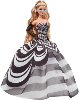 Barbie 65 Χρόνια-Ασπρόμαυρο Φόρεμα (HRM58)