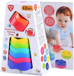 Playgo Πυραμίδα Stack & Click Spinning Rings (2362)