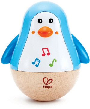 Hape Early Melodies Ξύλινος Πιγκουίνος Musical Wobbler (E0331A)