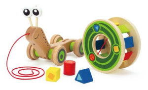 Hape Push & Pull Ξύλινο Συρόμενο Σαλιγκάρι (E0349)