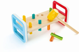 Hape Early Explorer Ξύλινο Σετ Σφηνώματα Rainbow Pounder (E0506B)