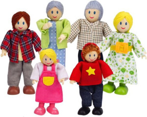 Hape Happy Family Ξύλινο Σετ Οικογένεια (E3500A)
