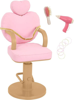 Our Generation Σετ Καρέκλα Κομμωτηρίου & Αξεσουάρ Heart Shaped Salon (BD35407Z)