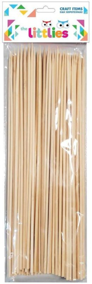 Υλικά Χειροτεχνίας The Littlies Ξυλάκια Καλαμάκια 25cm 50Τμχ (0646902)
